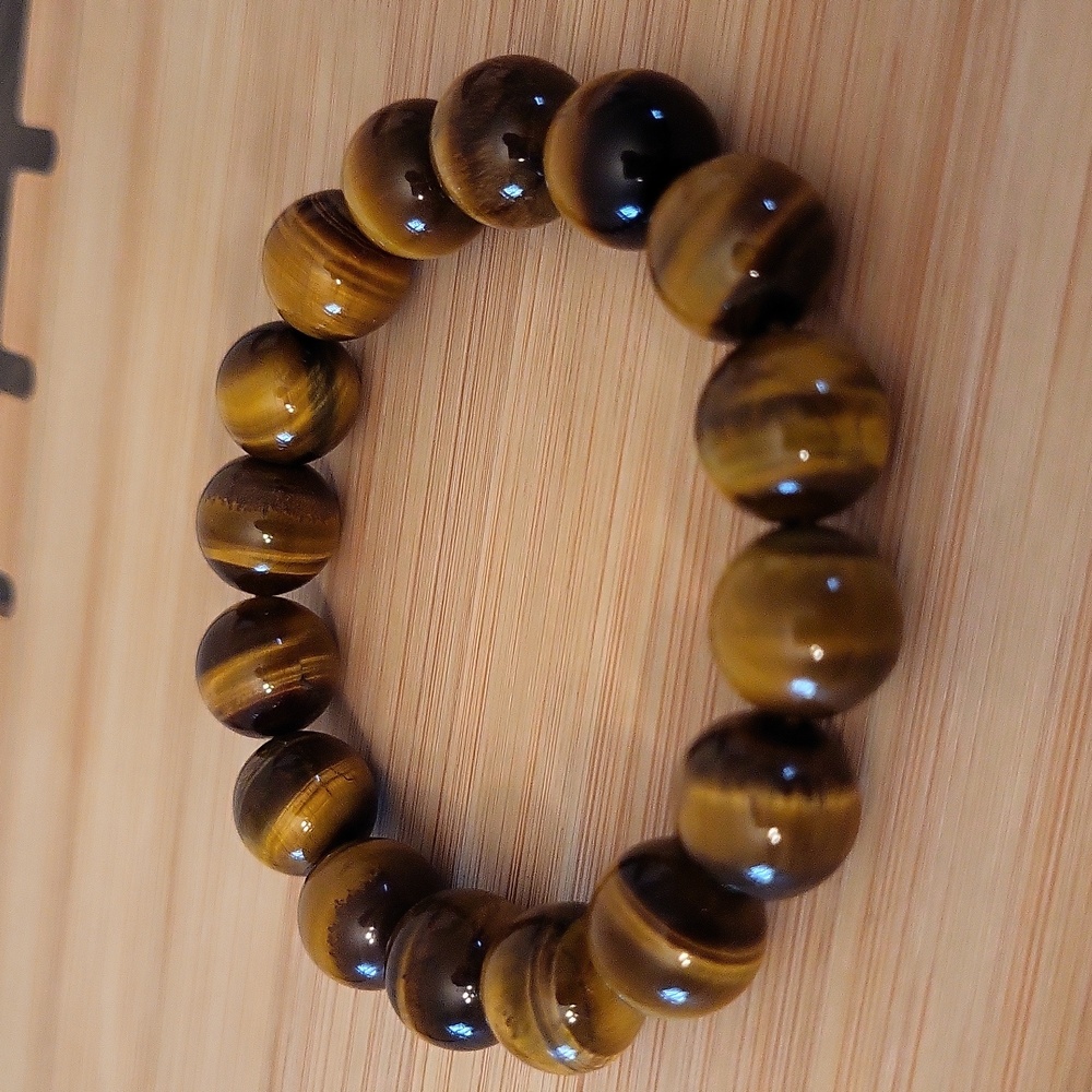 Genuine Tiger's Eye Gemstone Stretch Bracelet
